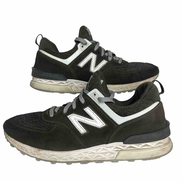 New Balance Mens 574 Sport Olive Green Suede Shoes Sneakers Size 10 D MS574BM - Picture 2 of 8